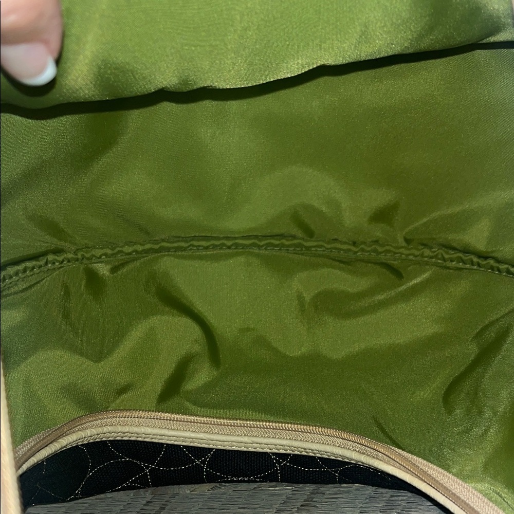 Chelsey Henry Quilted Cotton & Leather Crescent Shoulder Bag - Picture 14 of 14